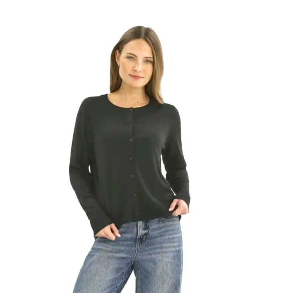 Time and Tru Women’s Fine Gauge Button Front Cardigan